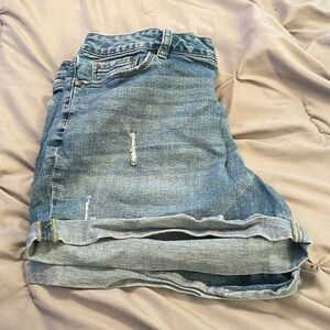 Light Wash Jean Shorts